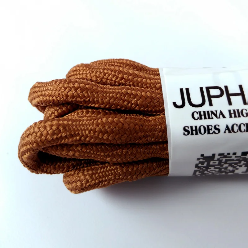 JUP1-50 Pairs Linht Brown Sports Unisex Different Lengths Polyester Outdoor Hiking Shoe Lace Round Wear-resistant Shoelaces Rope