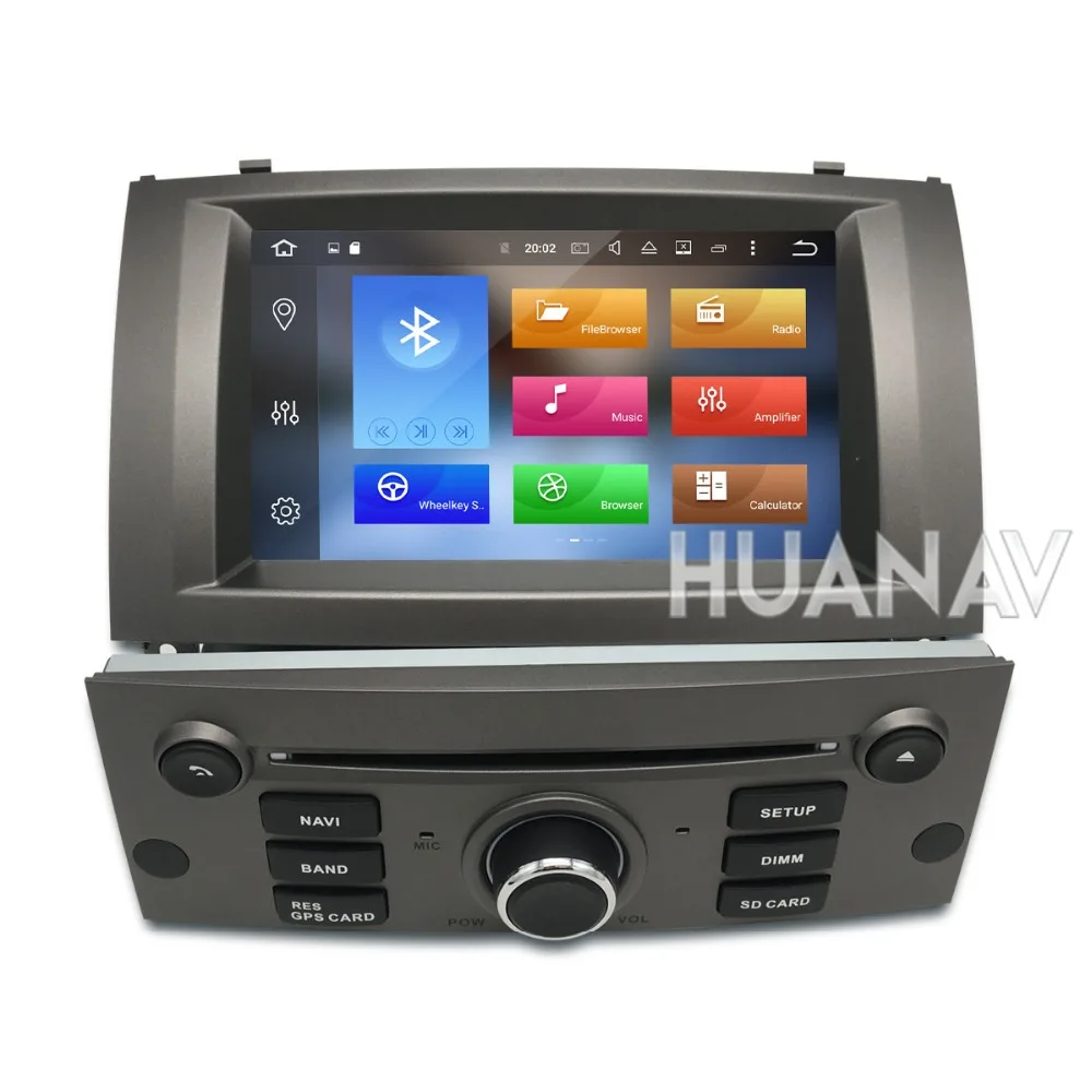 Top 7" Android 8.1 Car DVD Player Multimedia Stereo For Peugeot 407 2004 2005 2006 2007 2008 2009 2010 Auto radio GPS Navigation 1