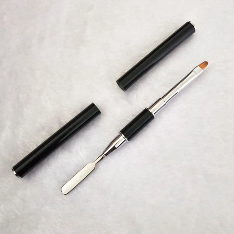 УФ-полигелевая ручка для дизайна ногтей, полигелевая двойная форма для среза, инструмент для создания геля, акриловая полигелевая Кисть для ногтей, двусторонняя Высококачественная