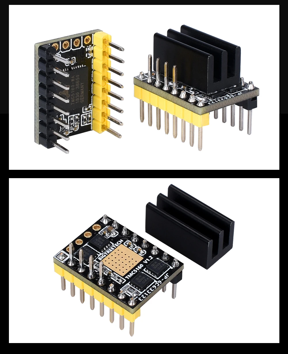 BIGTREETECH TMC5160 V1.2 SPI Драйвер шагового двигателя 4.4A части 3d принтера для Ender 3 SKR V1.3 Pro плата управления VS TMC2130 SPI