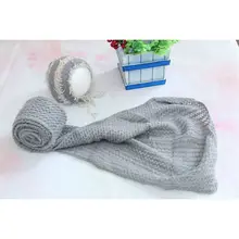 Мохер для вязания крючком Детские Обёрточная бумага пеленки для новорожденных Одеяло Подставки для фотографий мохер кружево Детская шапка вязаная Колыбель для переноски младенца реквизит для фотосессии