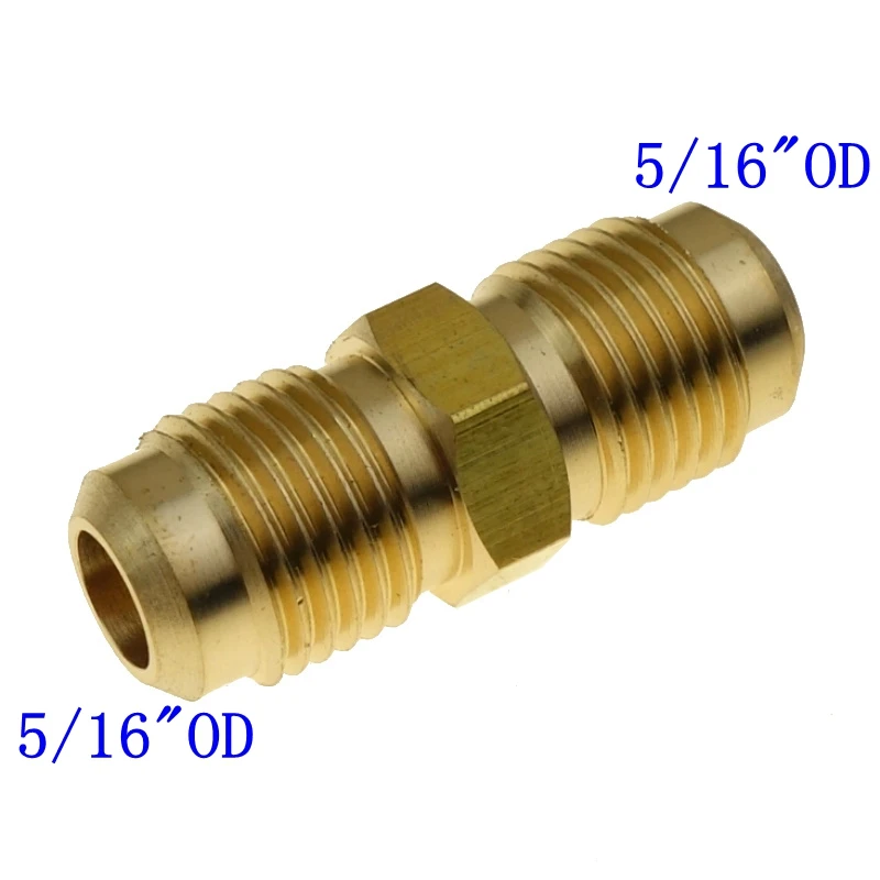 3 шт. 1/" 5/16" 3/" труба OD равный латунный SAE вспышка фитинг трубка для соединения ниппель адаптер 45 градусов вспышка