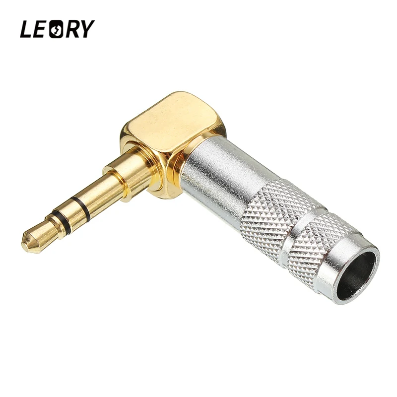 Leory 1Pcs Gold Plated 35Mm Stereo 3 Pole Male Plug 90 Degree Audio Connector Solder huismerk kopen in de aanbieding Leory 1Pcs Gold Plated 35Mm Stereo 3 Pole Male Plug 90 Degree Audio Connector Solder huismerk kopen in de aanbieding