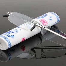 = Clara Vida = без оправы ультра-светильник HD для мужчин и женщин очки для чтения в китайском стиле фарфоровый чехол+ 1,0+ 1,5+ 2,0+ 2,5+ 3+ 3,5+ 4