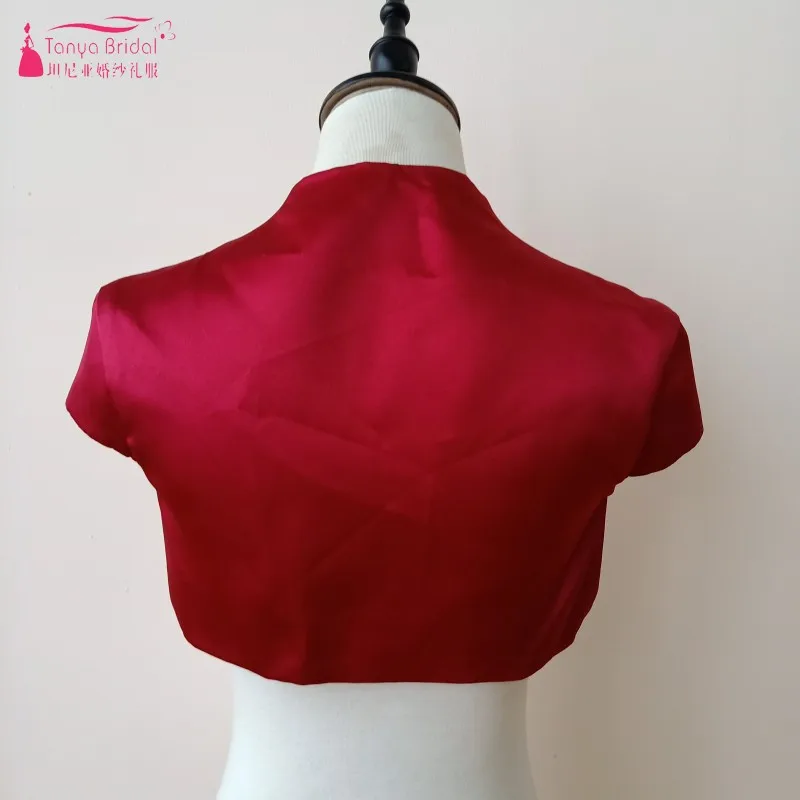 Short Sleeves Wedding Evening Dress Jackets Wraps Made Simple Style Bolero Real Photos DQG228