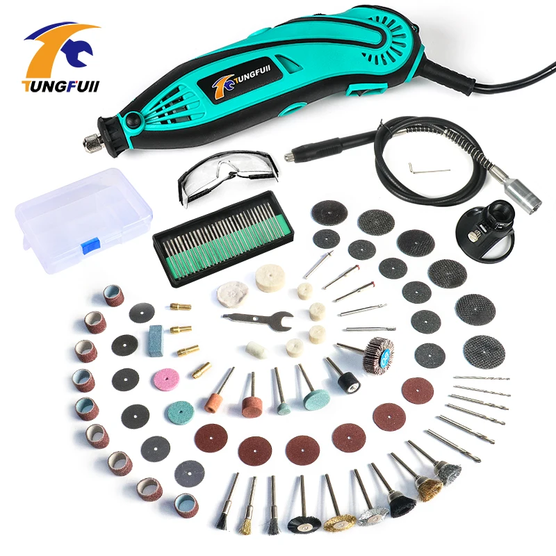 

Drilling Machine Electric 130W Rotary Tool Polish Electric Drill Mini Dremel Accessories Saw Cutting Disc Flexible Shaft Grinder