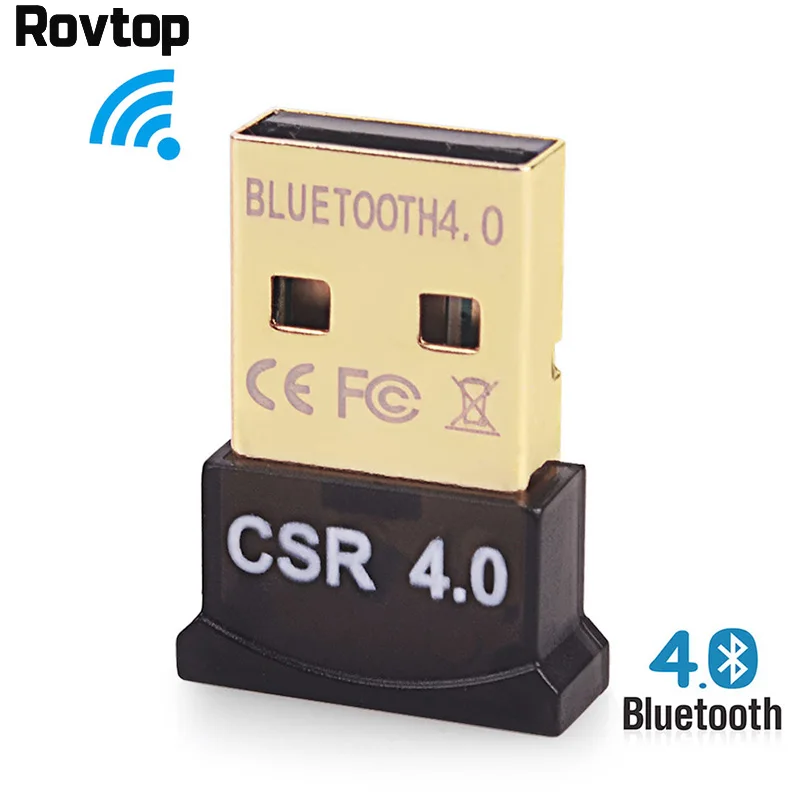 

Rovtop Wireless Bluetooth V 4.0 Stereo Bluetooth USB Mini Adapter Bluetooth Computer Receiver Adapter Transmitter For Computer