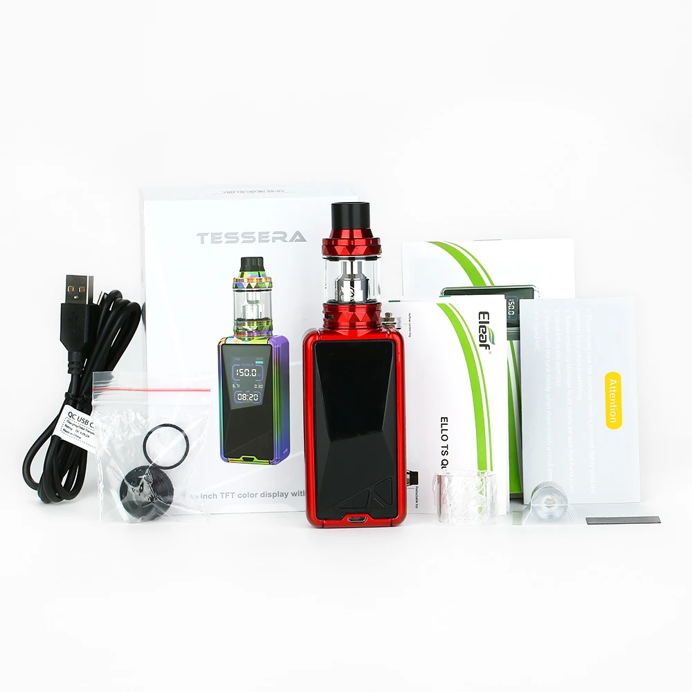Eleaf Tessera 150 Вт TC Kit wi/ 4 мл Ello TS бак и аккумулятор 3400 мАч макс. Выход большая мощность