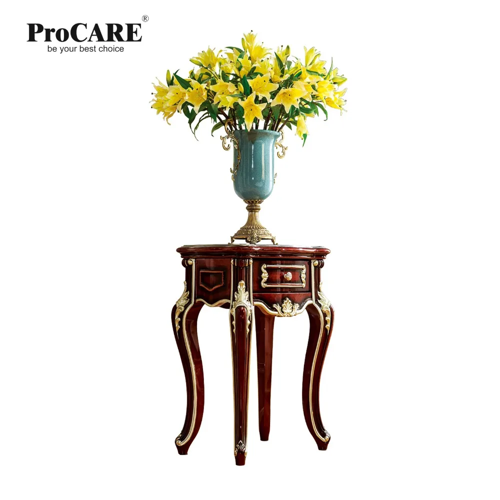 Antique solid wood sofa side table for telephone or flower for luxury European style furniture set from Brand ProCARE Antique solid wood sofa side table for telephone or flower for luxury European style furniture set from Brand ProCARE