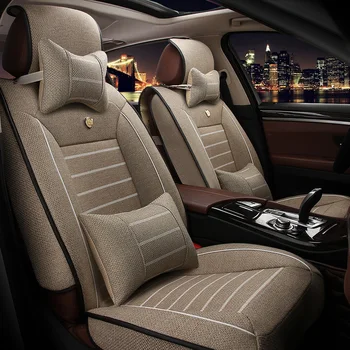 

Universal Linen car seat cover For Renault Kadjar Koleos Captur Megane 2 3 Duster Kangoo Koloes Logan car accessories styling