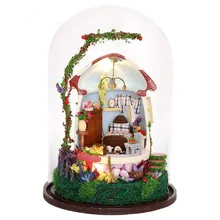 Diy Миниатюрный Кукольный дом 3D лесной дом деревянный кукольный домик miniatura мебель игрушки гриб Романтика