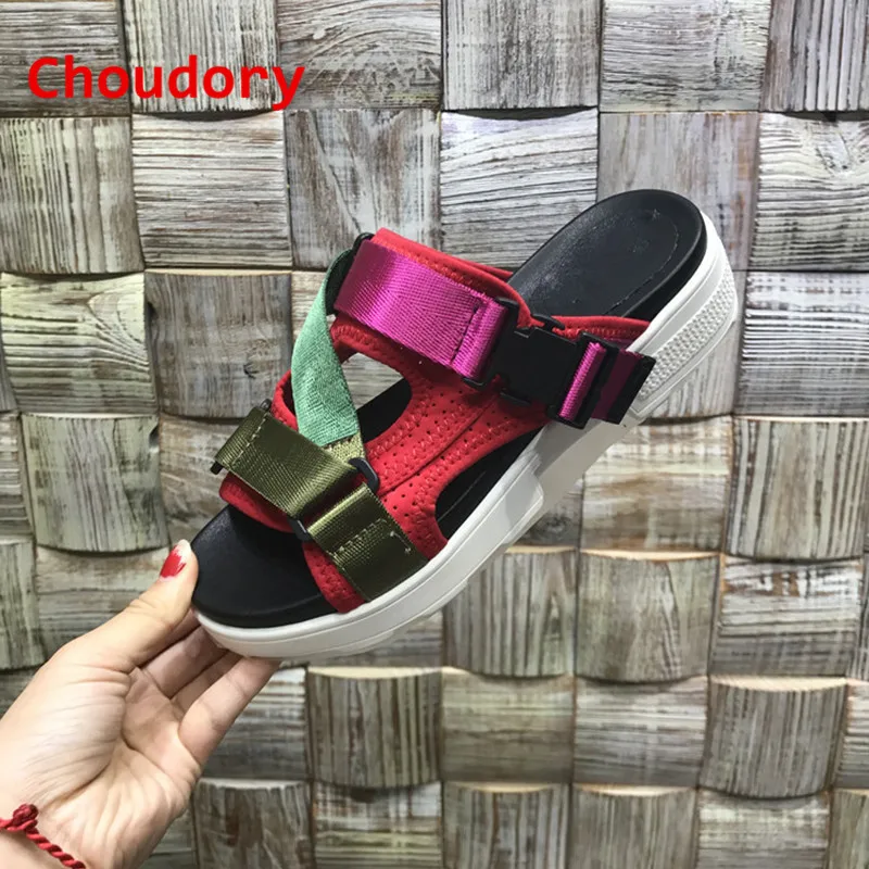 Choudory Slip on High Quality Flats Dress Shoes Woman Buckles New