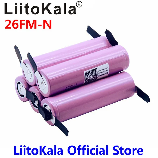 Аккумулятор LiitoKala ICR1865026FM 18650 2600 мАч 3 6 В Battrey фонарик аудио аккумулятор + никелевый