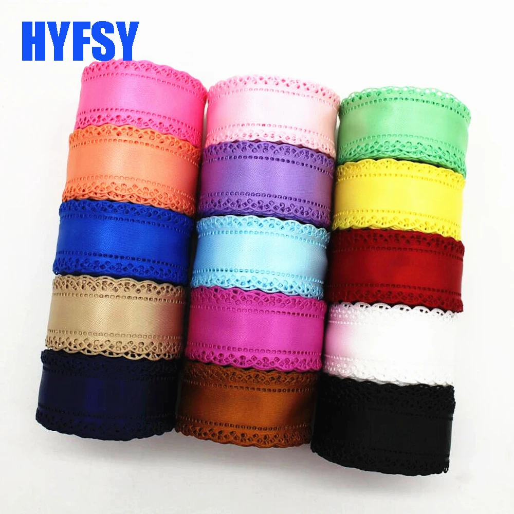

hyfsy 10067 30mm Hollow lace ribbon 10 yards DIY hair accessories clothing handmade belt Solid satin polyester Hair bow