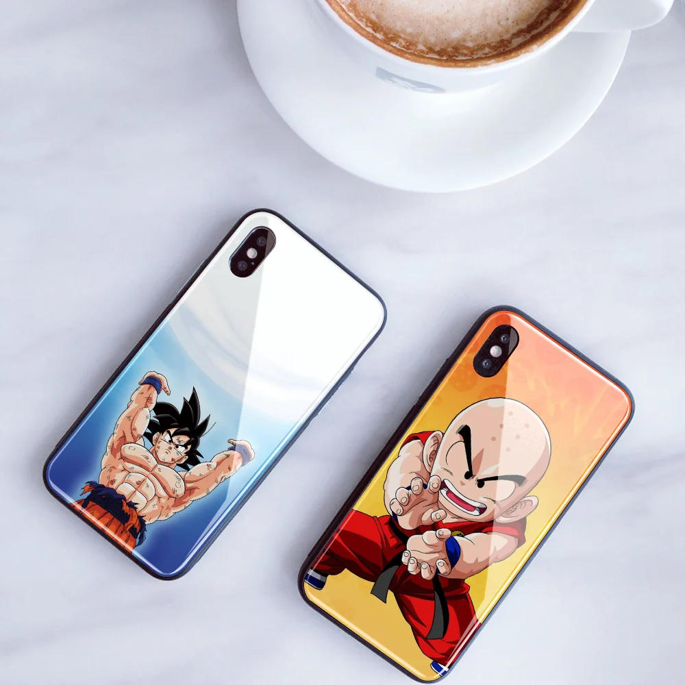 Dragon Ball DIY чехол для телефона для iPhone 7 8 6 S Plus Капа из закаленного стекла заказной Goku чехол для телефона для iPhone X XR XS 11 Pro MAX