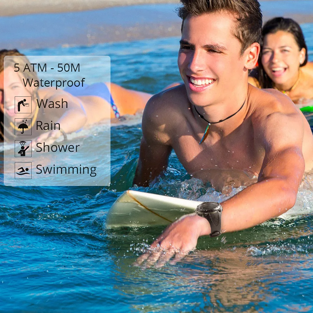 ColMi S7 Smartwatch 50 Meter Waterproof Standby 33 Months 24-hour Sport Monitoring For Android iOS Brim Men Smart Watch