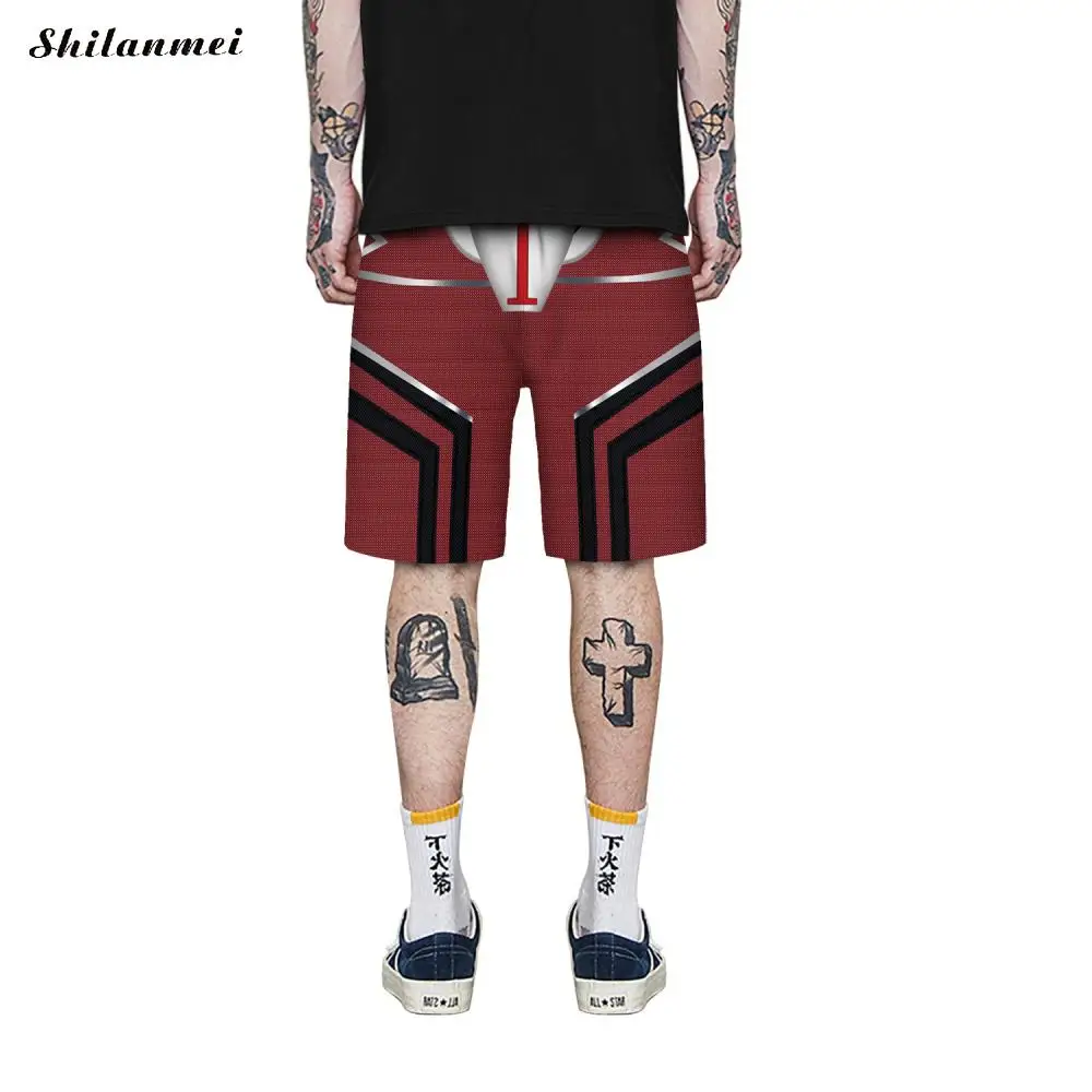 Midi Талия летние шорты мужские капри красные пляжные шорты мужские повседневные свободная спортивная одежда мужские s шорты бордшорты короткие брюки