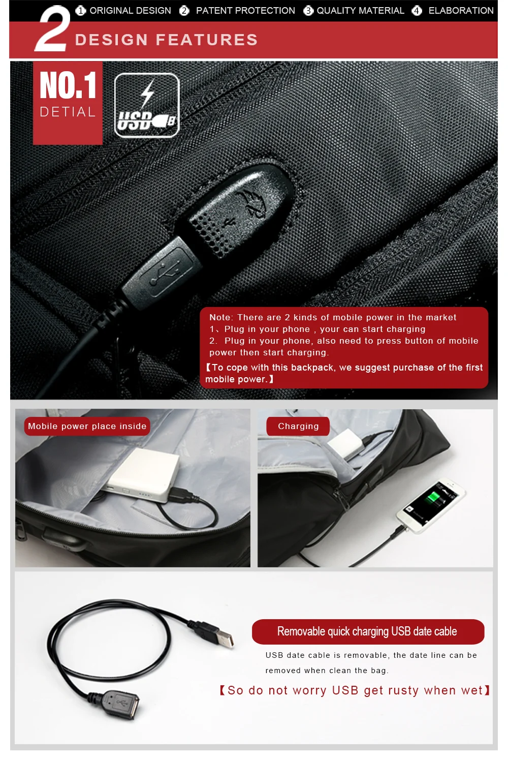 Kingsons Мужская USB зарядка сумка для компьютера Противоугонный рюкзак для ноутбука 13 15 17 дюймов Водонепроницаемый рюкзак для ноутбука женская школьная сумка