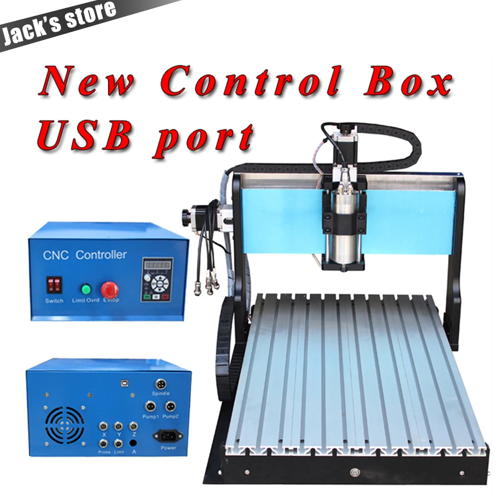 

USB port ! 6040Z-SS++ , 2200W Spindle +2.2kw VFD 6040 Router water-cooling Metal engraving machine router machine