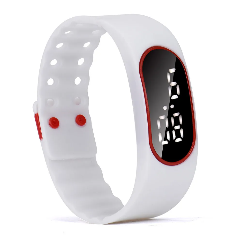 

dropshipping Mens Womens Rubber LED Watch Date Sports Bracelet Digital Wrist Watch Electronic drop ship