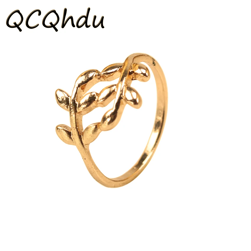

1PC Two colors Tree Branch Leaves Ring for Women Girl Wedding Rings Jewelry Birthday Gifts for Friends Fashion Accessories