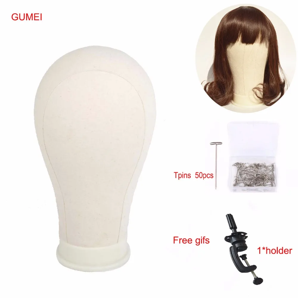 

21"/22"/23"/24" /25''Block Canvas Head For Hair Extension Lace Wigs Making Display Styling Wig Stand Manikin Mannequin Head