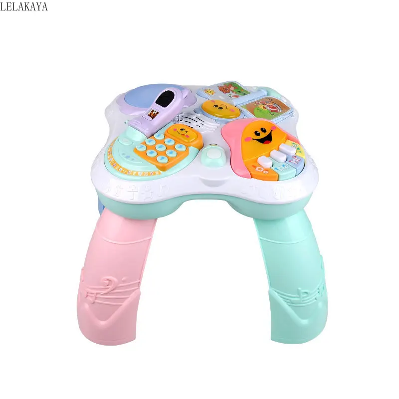 

Cartoon Multifuncional Plastic Learning Machine Early Educational Music Game Simulation Phone Game Table Toddlers Infant Toys