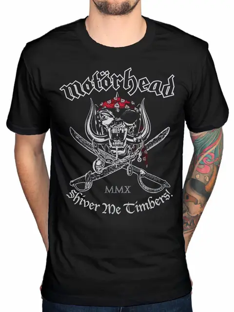 Oficial Motorhead Shiver Me Timbers Camiseta Overkill Bomber Ace Of Spades Punk