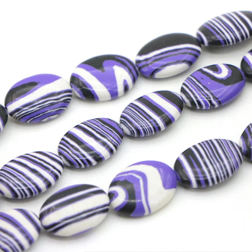 Egg oval shape Turkey pine beads (13)