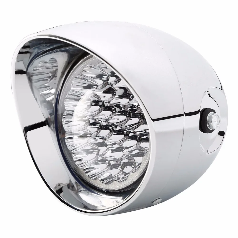 

Motorcycle 7" LED Bullet Headlight Front Light Lamp For Harley Choppers Chrome
