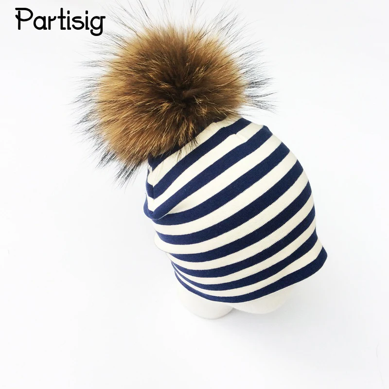 шапка детская natural raccoon fur шапки детские осенью зимой для девочек реальное енот