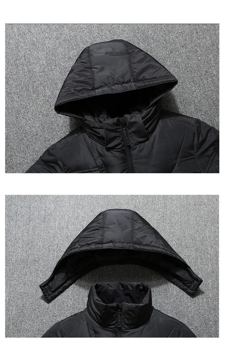 MIACAWOR, зимний пуховик для мужчин, модный пуховик с капюшоном, Мужская ветрозащитная верхняя одежда, теплая пуховая парка, Мужская одежда, размер 5XL, J632