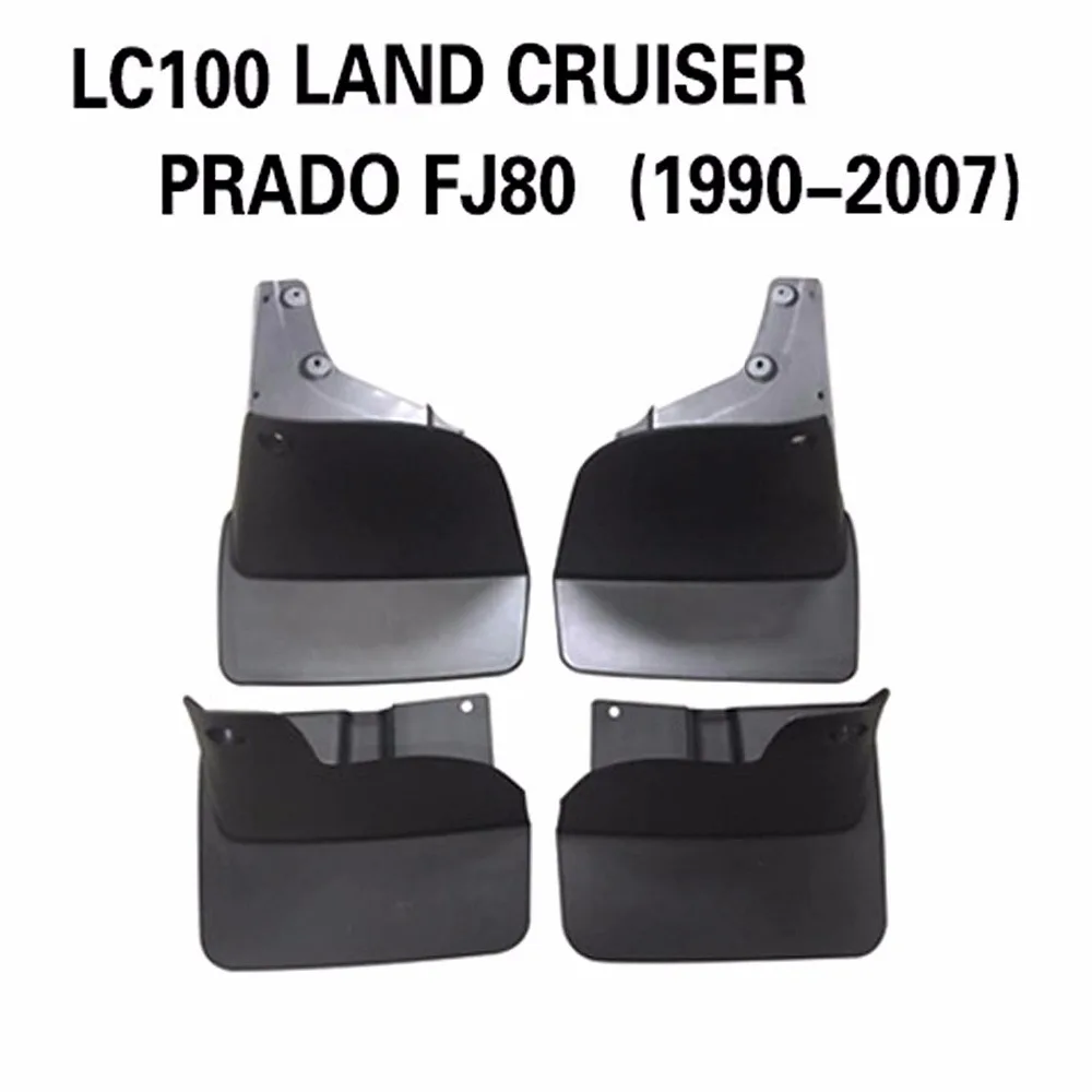 

4PCS Rear & Front Car Accessory Mudguard Fender Mud Flaps Splash Guard Black Fit for TOYOTA LC100 LAND CRUISER PRADO FJ80 90-07