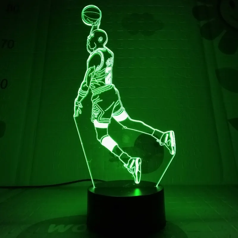 Светодиодный Светильник-ночник Майкл Джордан с USB сенсором для украшения фигуры, детский подарок, Спортивная настольная лампа для спальни, баскетбольная лампа
