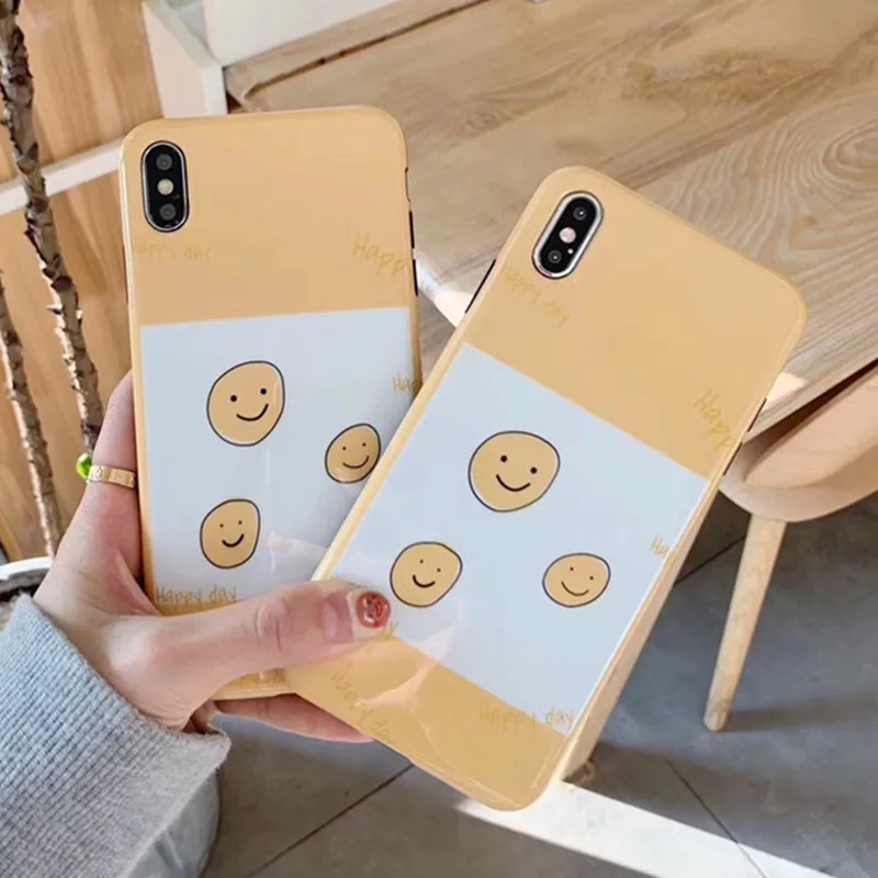 

Cute Smooth Yellow Smile Cover Phone Cases For Huawei P20 P10 Pro Lite Soft Silicone IMD For Huawei Mate 20 10 Pro Back Funda
