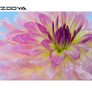 

ZOOYA 5D DIY Diamond Painting Cross Stitch Square Rhinestones Diamond Painting Embroidery Unfinished Plasticcrafts Floral AT547