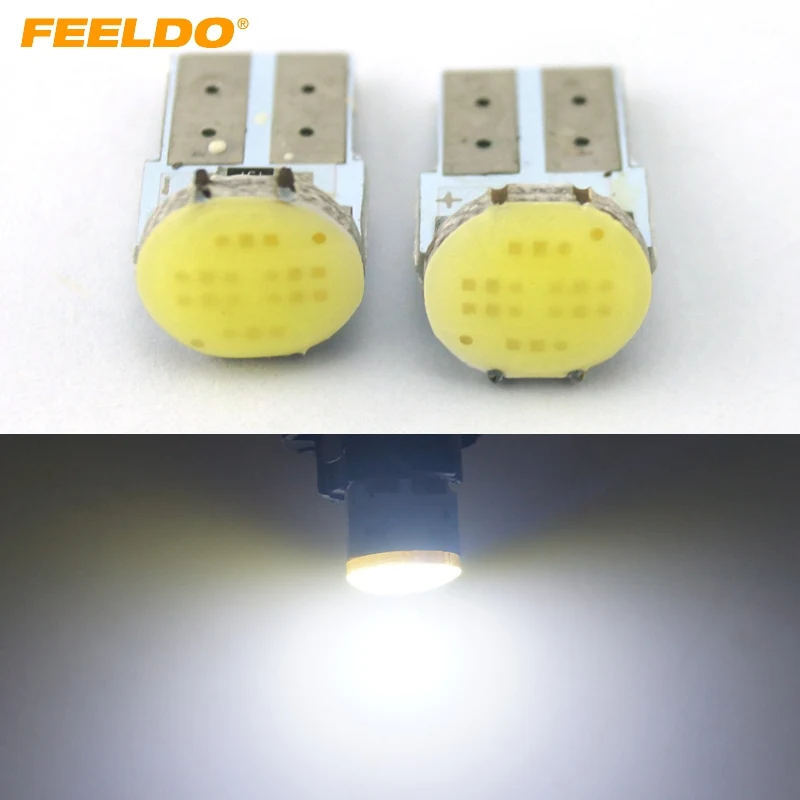 

50Pcs DC12V 2Watt T10 W5W/184/194 Wedge 6LED COB Wedge Car LED Light Lamp Bulb #FD-2902
