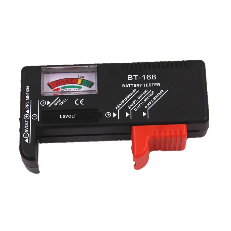 

Universal BT168 Digital Battery Tester Volt Checker for AA AAA 9V Button Multiple Size Battery Tester Voltage Meter Tools