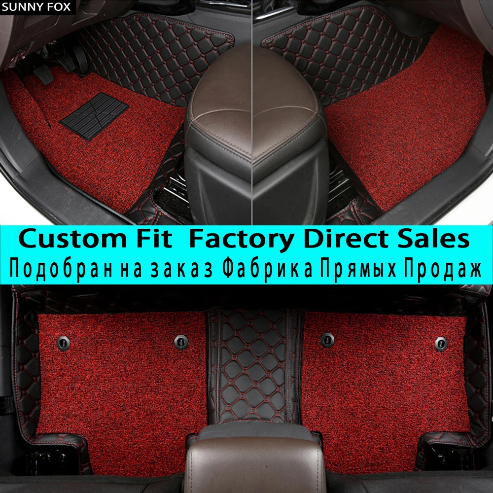 

SUNNYFOX car floor mats for Skoda Octavia Superb Yeti Fabia Rapid 5D heavy duty car styling carpet floor liner