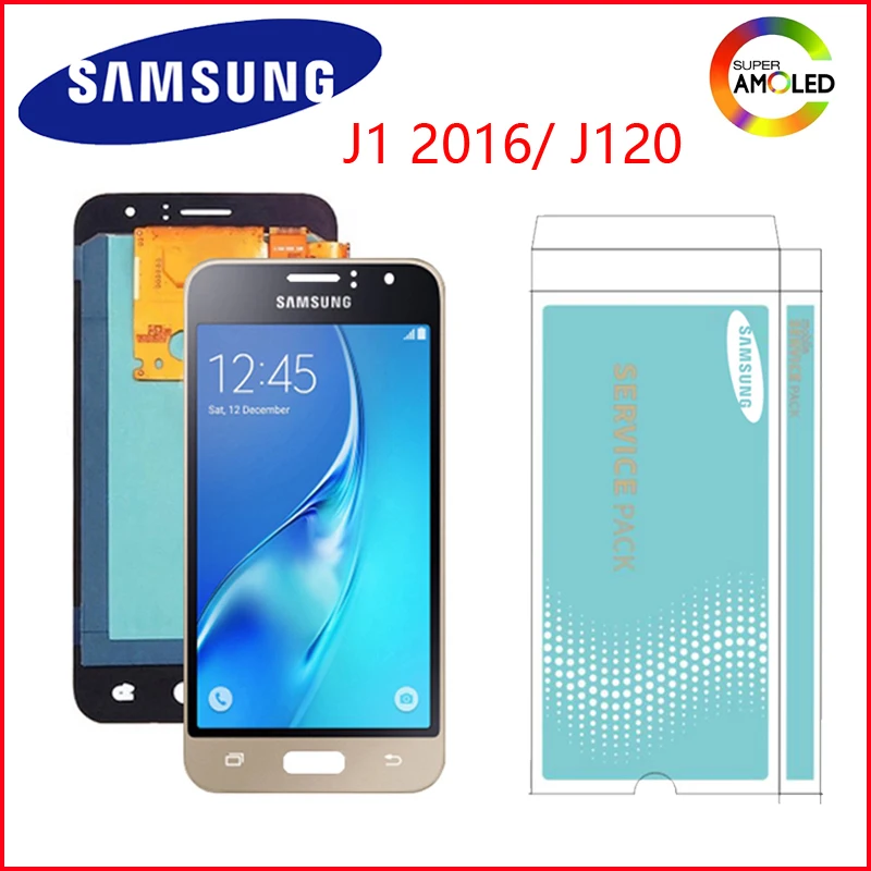 4 5 &quotОригинальный ЖК-дисплей для SAMSUNG Galaxy J120 J1 2016 SM-J120F J120H/DS J120M сенсорный экран