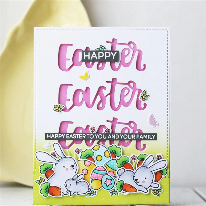 

DiyArts Letter Dies Easter Metal Cutting Dies New 2019 for Craft Dies Scrapbooking Card Making Embossing Die Cut Card Making