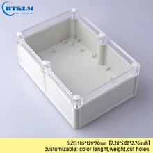 Водонепроницаемый Электрический соединительный элемент коробка diy ящики для инструментов прозрачный корпус abs пластиковый корпус корпуса проекта 185*129*70 мм