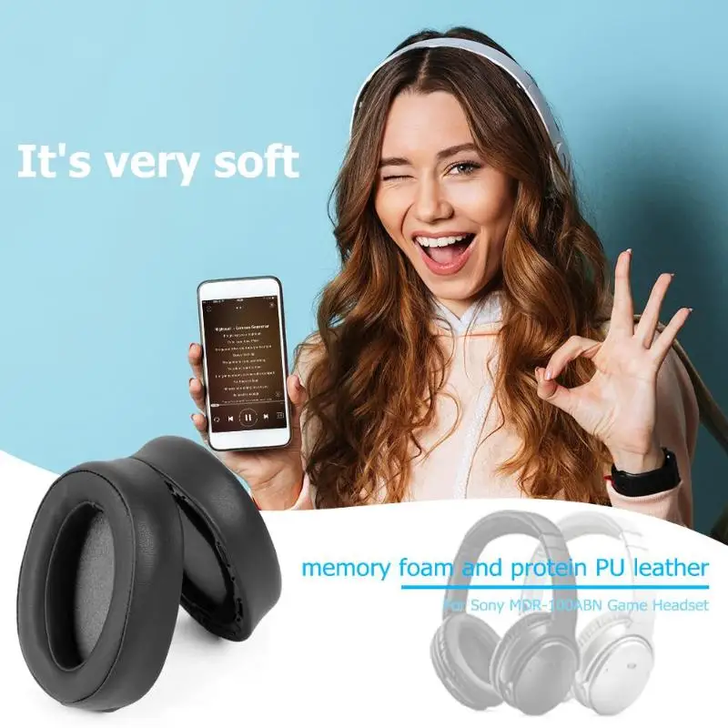 1 пара мягких пенопластовых наушников Eapads подушка для наушников sony MDR-100ABN