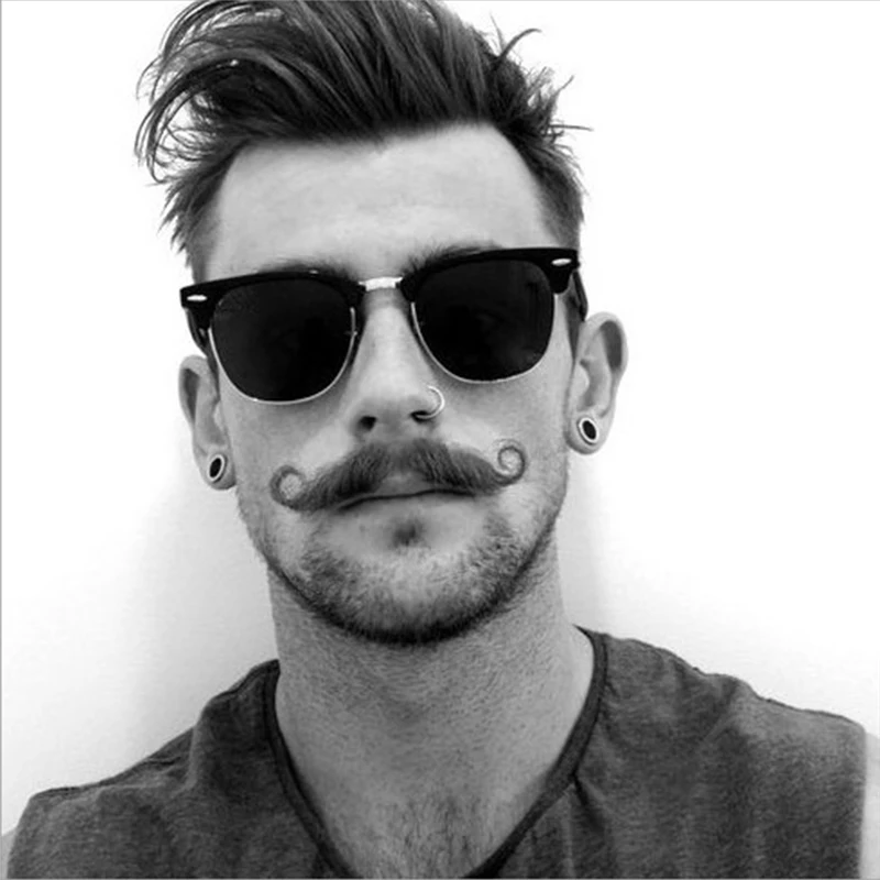 Safety Goggles Half Metal Sunglasses Men Women Glasses Brand Designer Glasses Mirror Protective Sunglasses UV400 Safety Goggles Half Metal Sunglasses Men Women Glasses Brand Designer Glasses Mirror Protective Sunglasses UV400