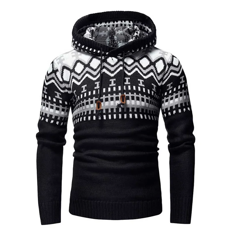 

2019 Autumn Winter Sweater Pullover Men Brand Stitching Casual Slim Sweaters Male Warm Thick Hedging Turtleneck Sweater XXL
