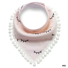 Новая мода Треугольники хлопок Полотенца детский слюнявчик, слюни двойной детский слюнявчик в горошек вытирания слюней младенцев Полотенца Детские аксессуары