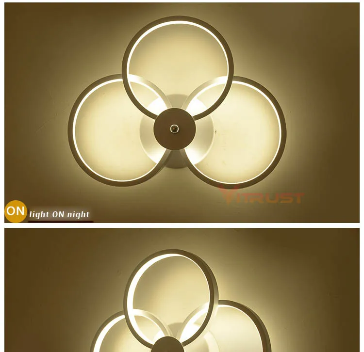 Модные бра, настенные светильники креативный 3 круг светодиодный настенный светильник для спальни домашний настенный светильник-бра декоративный 85-240 в 27 Вт