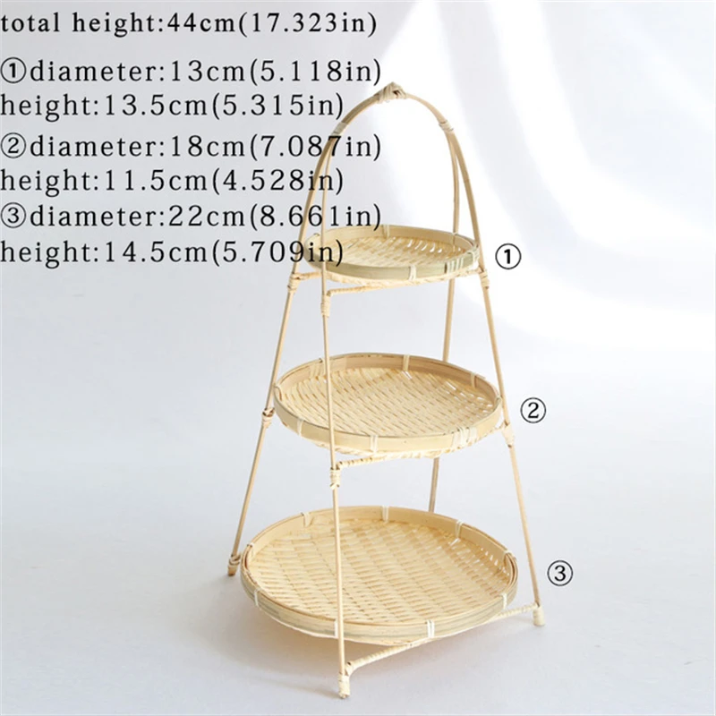 A-3Layer 3-Слои Бамбук ткачество корзины для хранения качество турецкие Настенные светодиодные лампы для домашнего интерьера ручной работы украсить стол фруктов Еда корзина Гостиная Настольный Органайзер - Цвет: A-3Layer