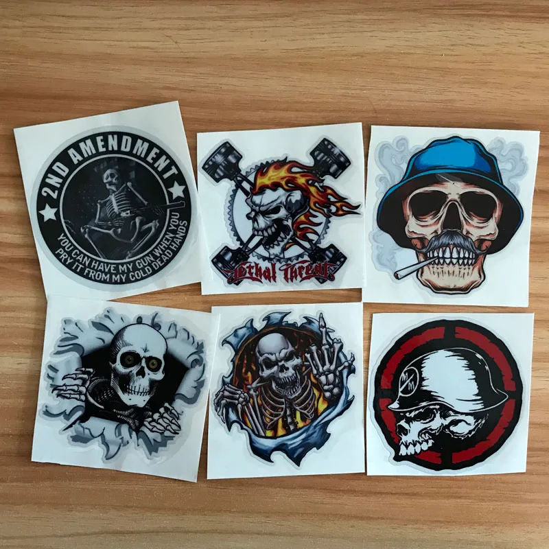 

PVC Rock Punk Skull Style Reflective Car Sticker HellaFlush for Ford Honda Toyota Audi BMW Nissan KIA Chevrolet Accessories