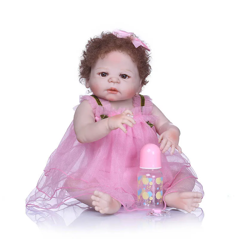 

56CM Reborn Doll Baby Toys Silicone Lifelike Jointed Newborn Playmate Photography Props 998